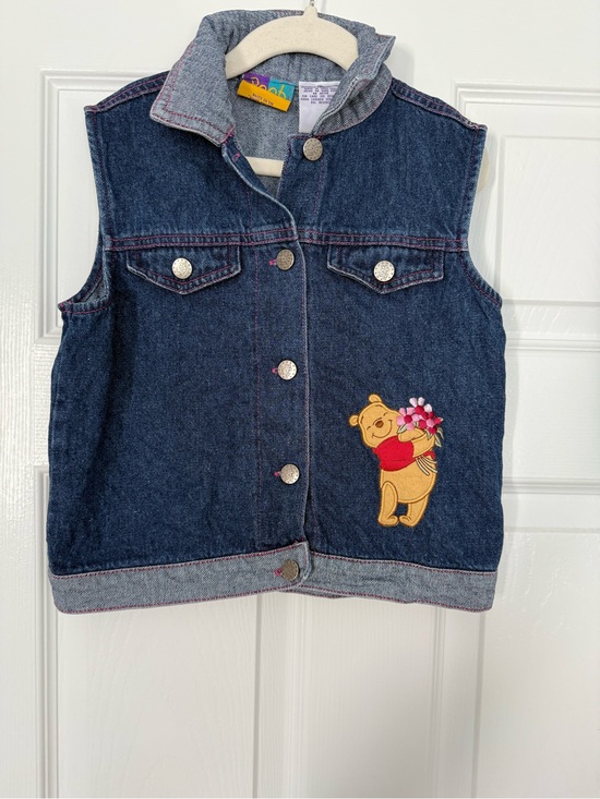 Disney Other - Winnie The Pooh Y2K Denim Vest Size 4t